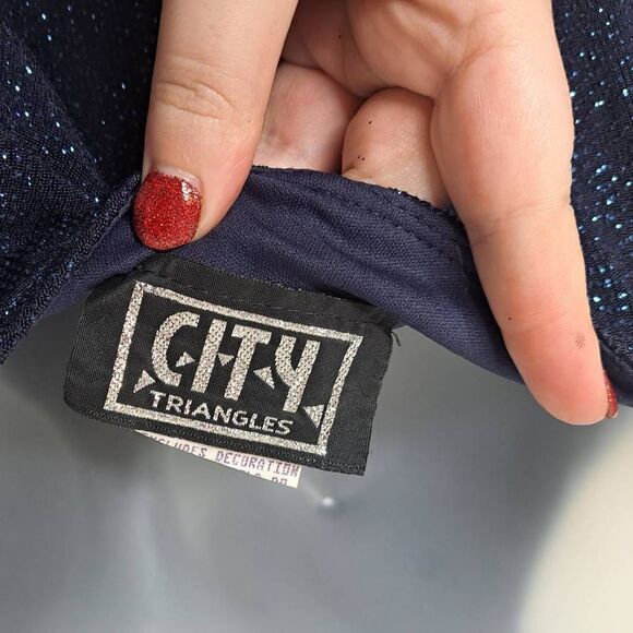 City Triangles Y2K Blue Sparlke Bodycon Maxi Gown size Medium - Picture 3 of 6